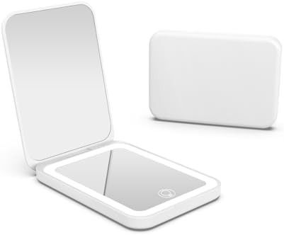 Kintion 2025 Pocket Mirror, Rechargeable Dimmable 3 Color Lighting 1X/3X LED Compact Travel Makeu... | Amazon (US)
