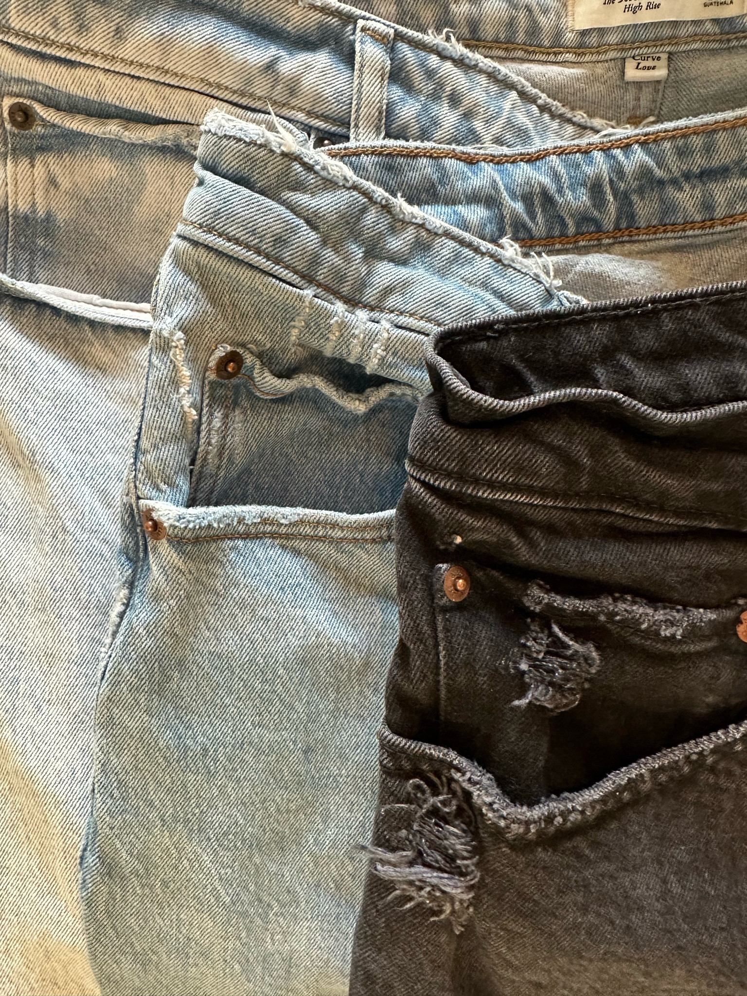 Abercrombie denim styles I’m grabbing on sale!! Trying curve love 33 long in everything! Extra $ off with code DENIMAF

#LTKunder100 #LTKcurves #LTKsalealert