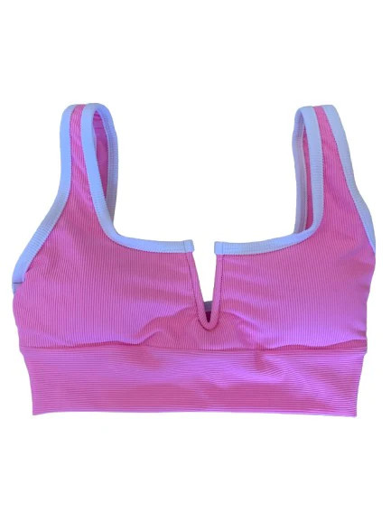 Kiawah top- V Neck- Pitaya white trim | LainSnow