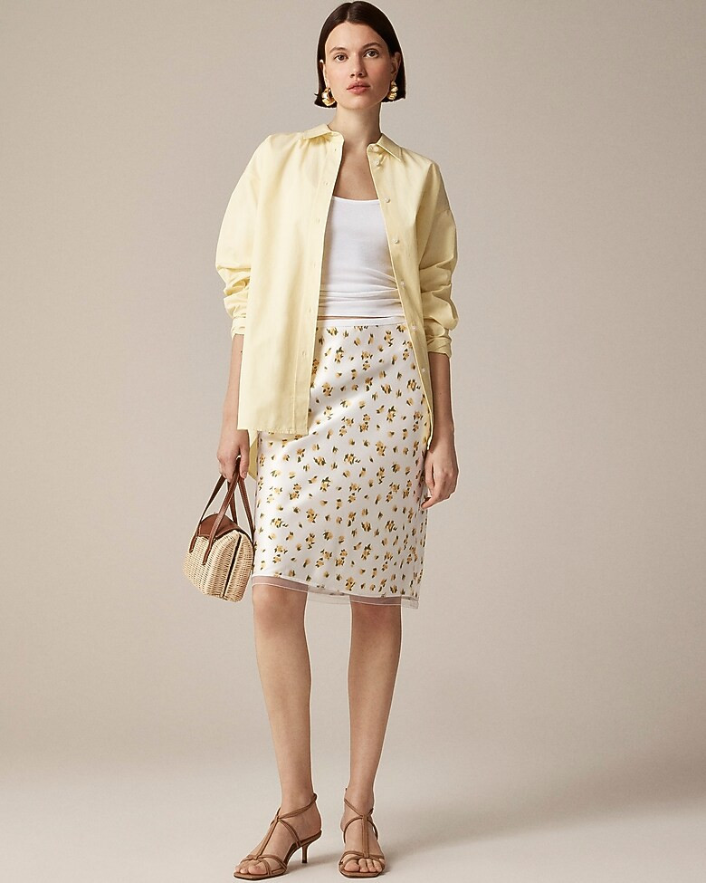 New Gwen slip skirt in floral | J. Crew US