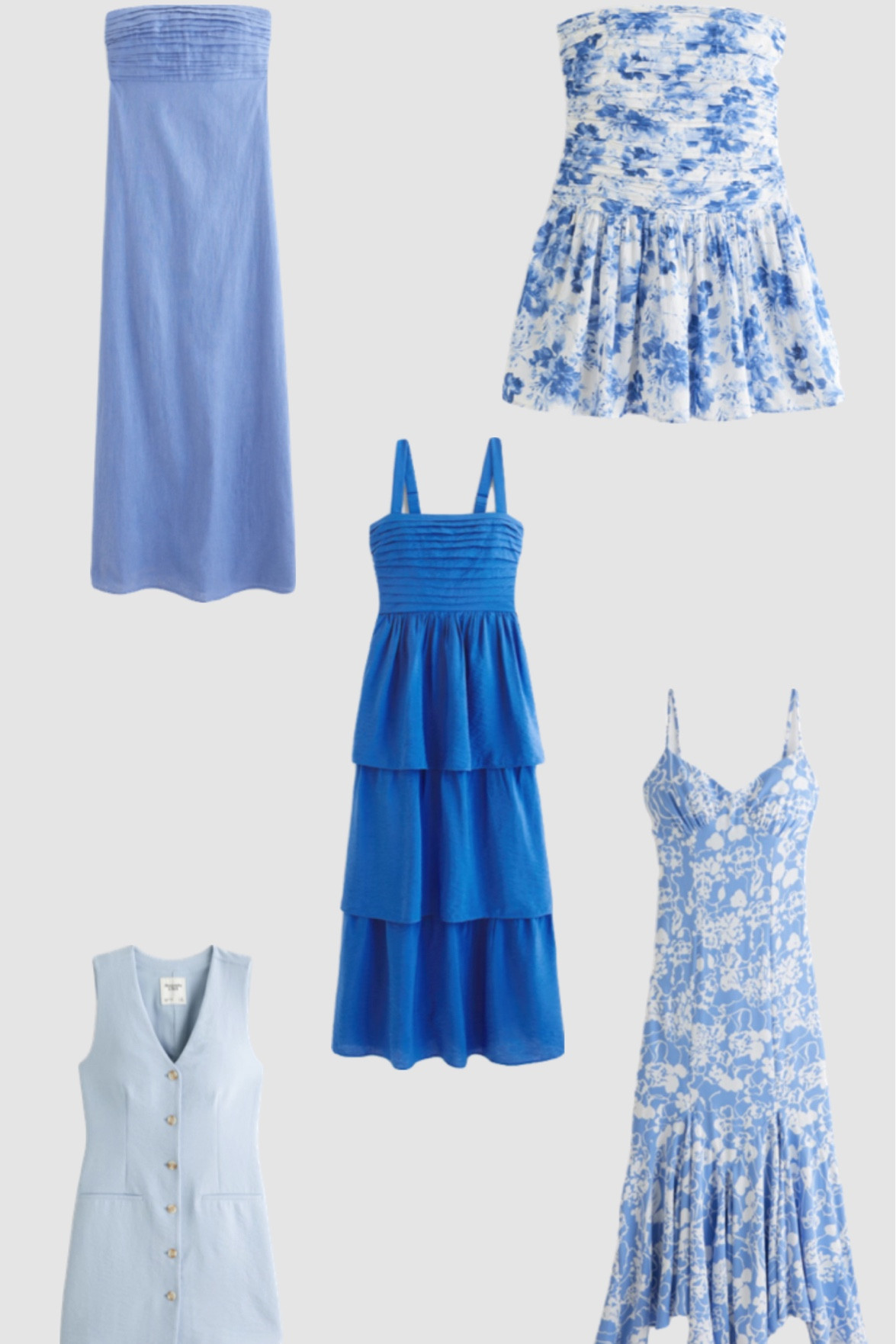 Beautiful in blue! The cutest Abercrombie dresses ! All are 20% off right now! Perfect summer dress for any occasion , weddings or parties! #dresses #summer 

#LTKParties #LTKStyleTip #LTKWedding