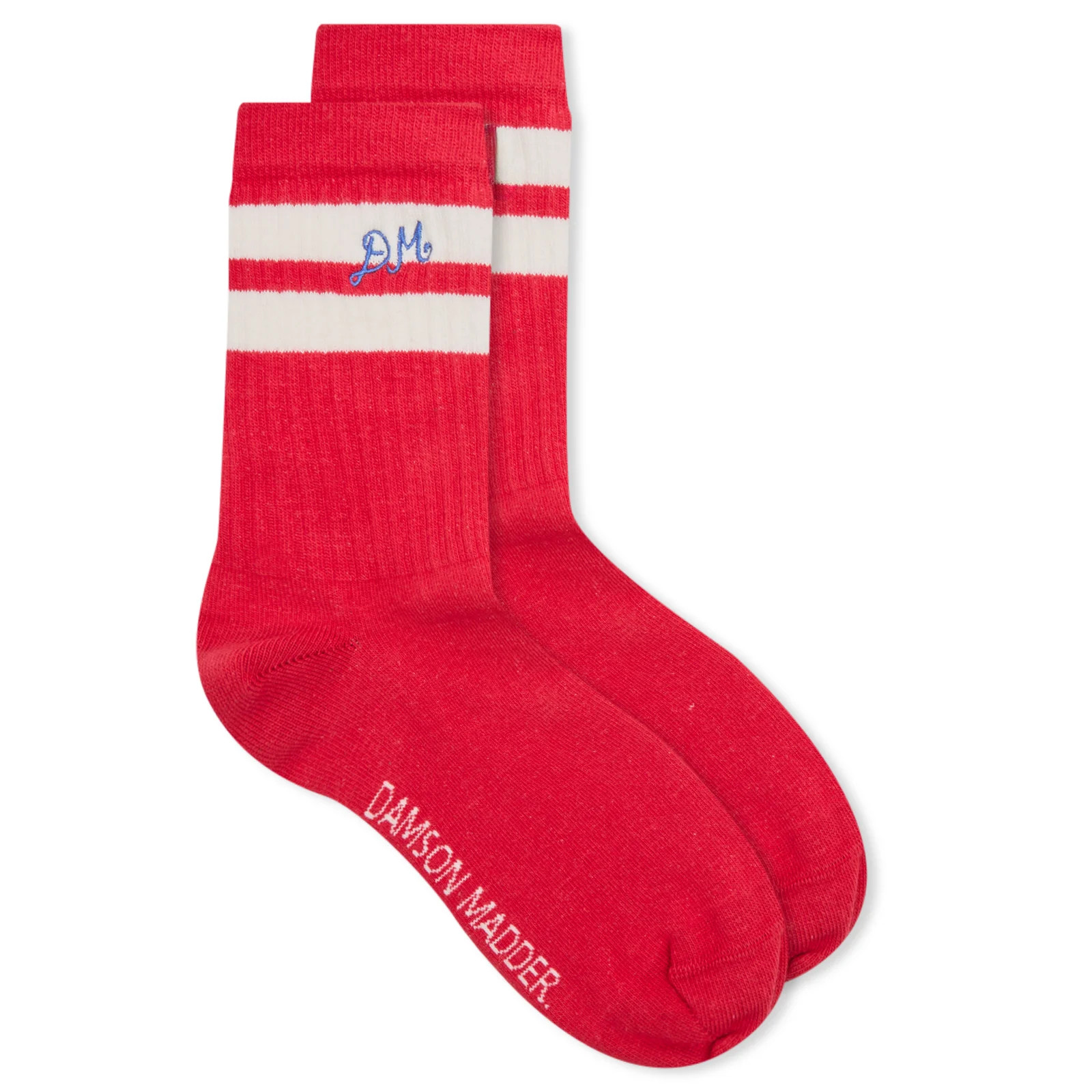 Damson Madder Women's Sporty Calf Length Socks in Red | END. Clothing