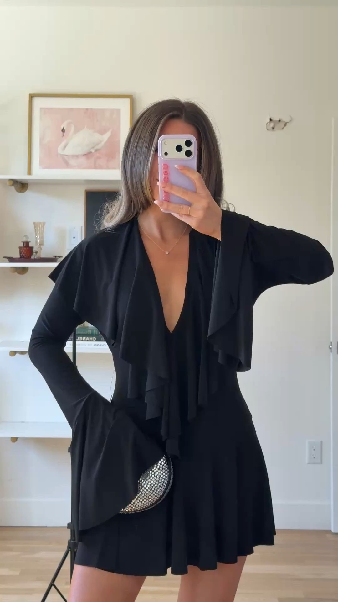 black long-sleeve mini dress with a deep V neckline and cascading ruffle detail amazon summer to fall formal event and wedding guest dress 💐

I’m 5’4” and wearing my usual small/2 

electric picks: emerson20

amazon fashion, amazon dresses, amazon finds, amazon outfit ideas, amazon summer outfits, affordable fashion finds, summer wedding guest dresses, wedding guest dresses, cocktail dresses, semi-formal dresses, black tie wedding guest dresses, destination wedding guest dresses, garden party dresses, wedding guest outfit ideas

#LTKWedding #LTKgrwm #LTKSeasonal