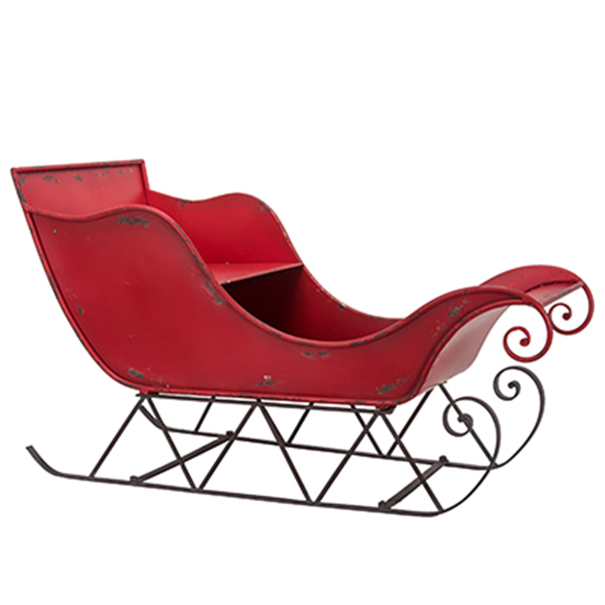 A&B Home Iron Santa Sleigh Figurine | Bed Bath & Beyond
