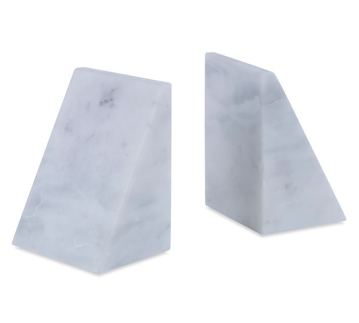 Eloise White Marble Bookends, Set of 2 | Pottery Barn (US)