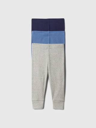 Baby Ribbed Pull-On Pants (3-Pack) | Gap Factory