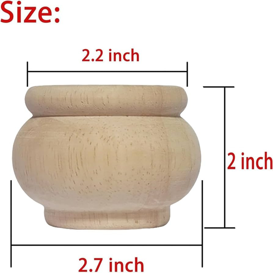 2 Inch Wooden Furniture Legs, Solid Wood Unpainted Replacement Furniture Legs, Cabinet Legs/Desk/... | Amazon (US)
