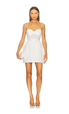 Nadine Merabi Tulip Mini Dress in White from Revolve.com | Revolve Clothing (Global)