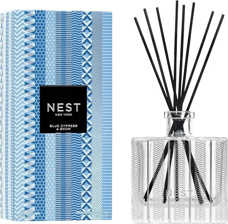 NEST New York Reed Diffuser, Blue Cypress & Snow - 5.9 fl oz - Fragrance for Up to 90 Days - Reus... | Amazon (US)