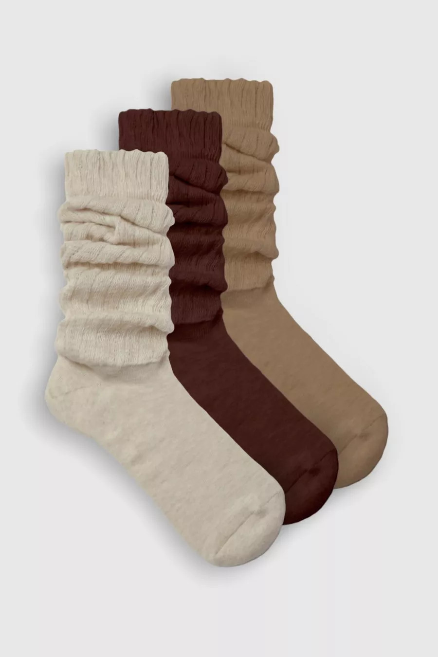 3 Pack Soft Ribbed Slouchy Socks | boohoo (US & Canada)