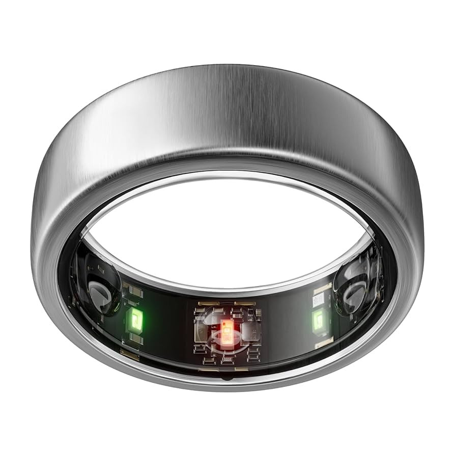Oura Ring Gen3 Horizon - Brushed Titanium - Size 8 - Smart Ring - Size First with Oura Ring Gen3 ... | Amazon (US)