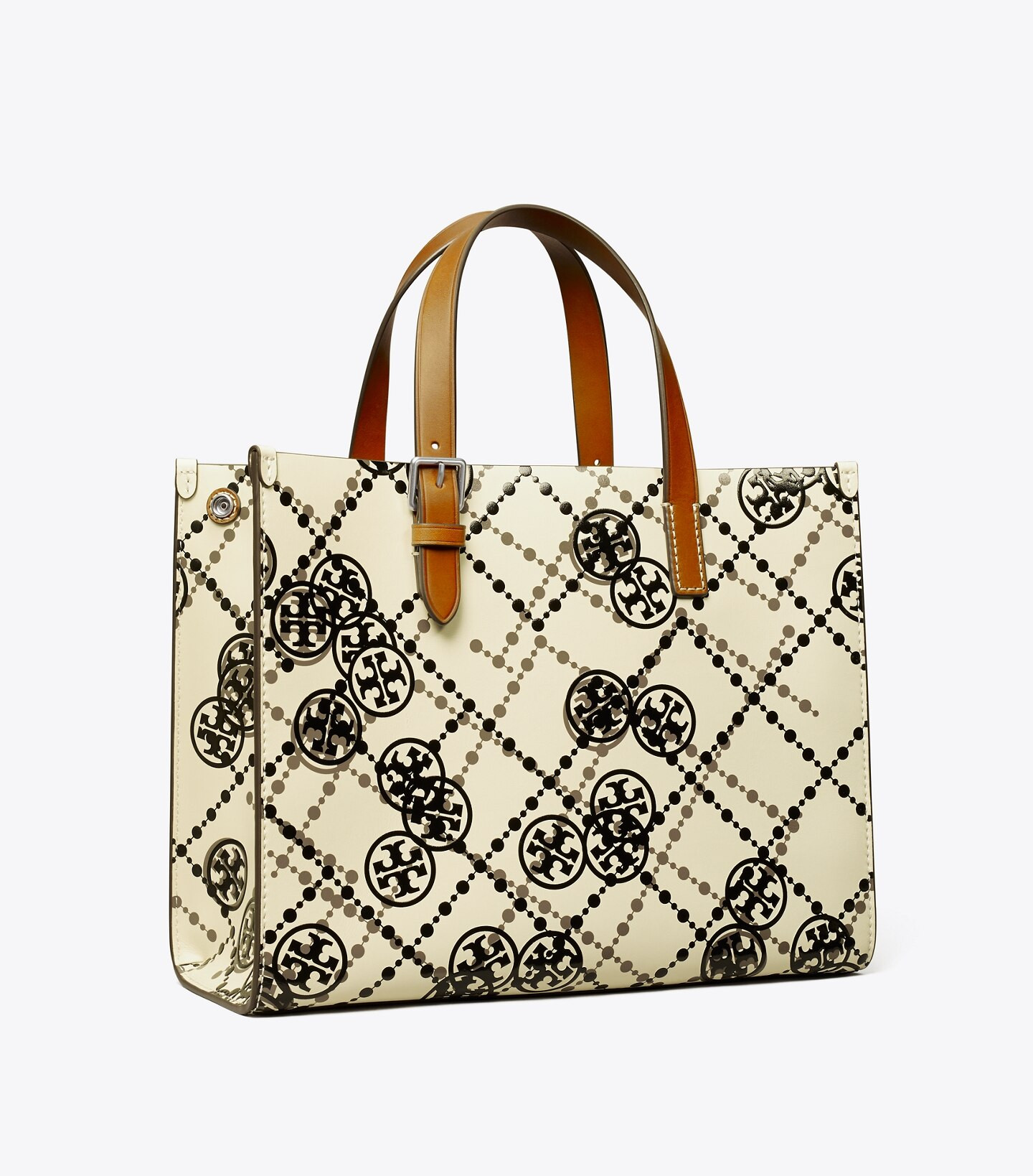 SMALL T MONOGRAM LEATHER HIGH FREQUENCY TOTE | Tory Burch (US)