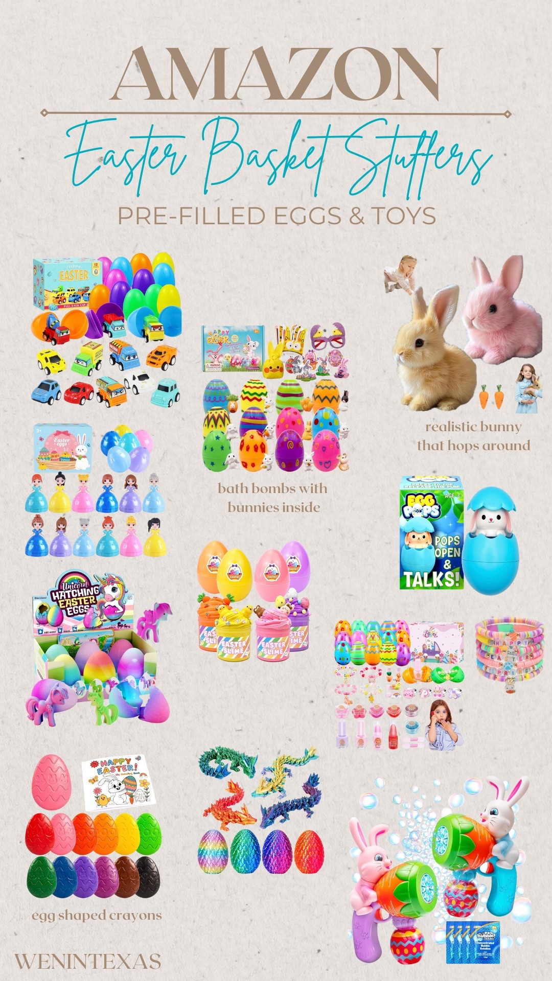 Amazon Easter basket stuffers for kids 3-6! 🐰 pre-filled eggs for boys and girls and fun springtime themed toys for your little ones! 🌸

#easterbasket #easterforkids #kidseaster #easterbasketstuffers #eastereggtoys #easteregg #amazoneaster #eastergifts #easteractivities #eastergames #kidsactivities #kidsgifts #easterideas #amazonkids #amazonfinds #springfinds #springactivities #bunnytoys #eastertoys #prefilledeastereggs 

#LTKSeasonal #LTKFindsUnder50 #LTKKids