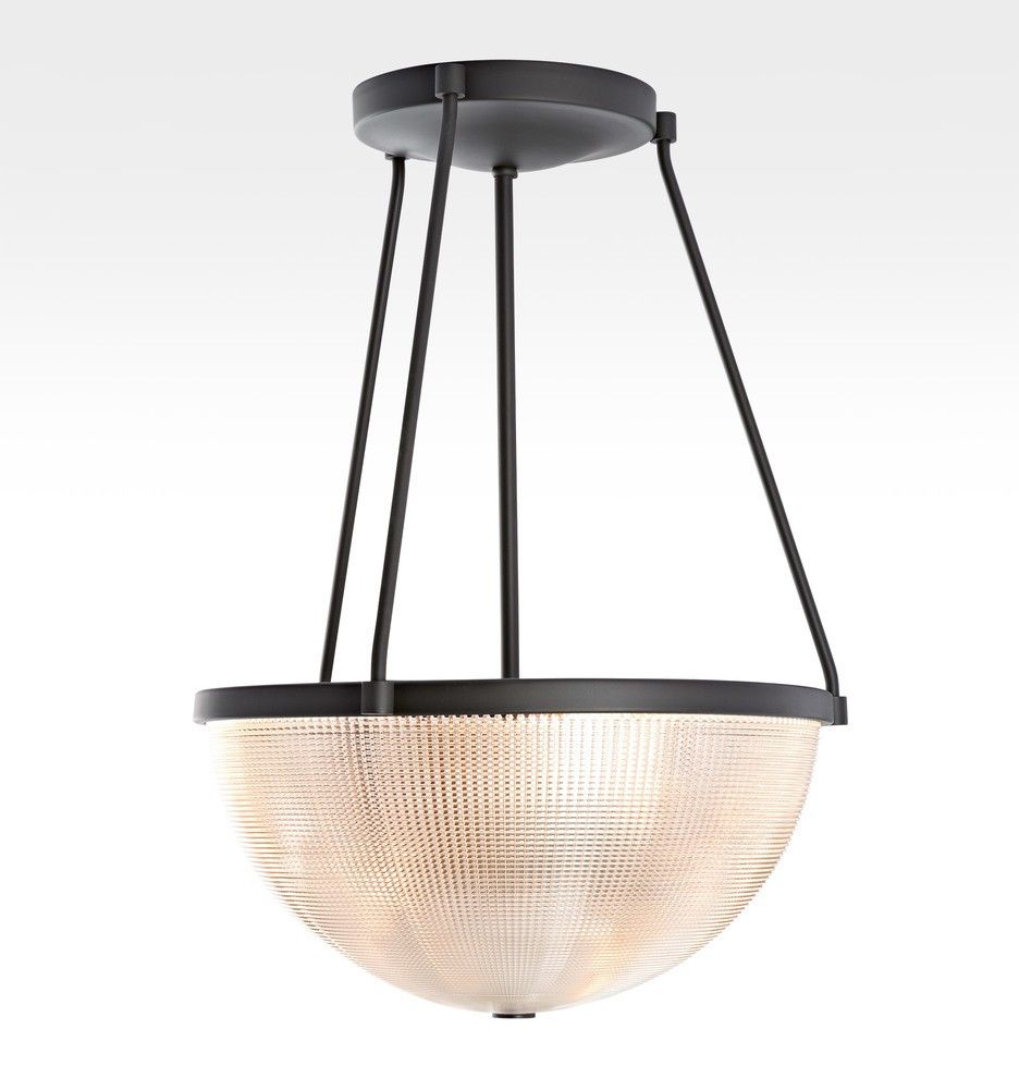 Arrington 17-1/2" Prismatic Glass Bowl Pendant | Rejuvenation