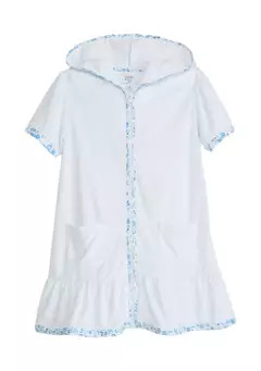Crown & Ivy™ Girls 4-6x Hooded Swim Cover Up | Belk
