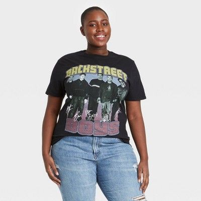 Women's Backstreet Boys Short Sleeve Graphic T-Shirt - Black | Target