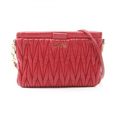 Miu Miu Materasse Crossbody Shoulder Bag leather Red Used Women | eBay US