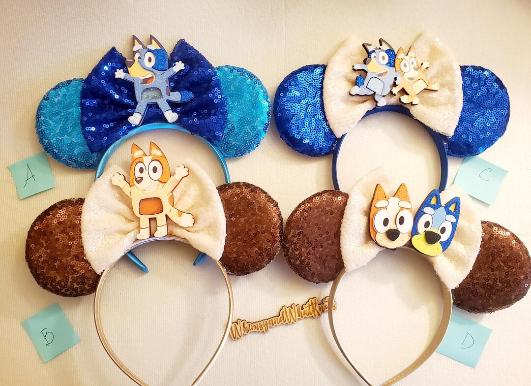 Blue Dog or Brown Dog Mouse Ears U Pick - Etsy | Etsy (US)