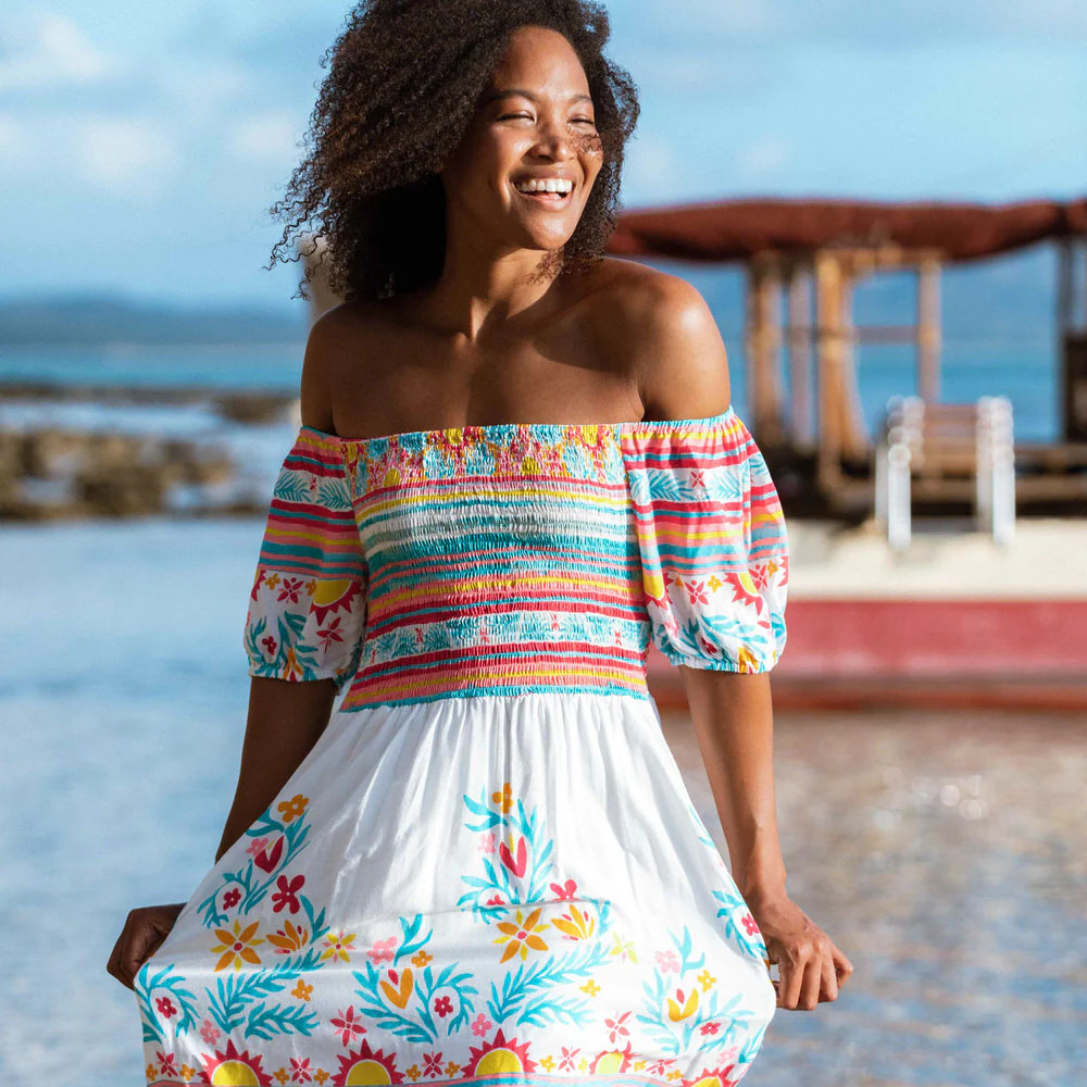 The Mayakoba - Smocked Mini Dress | Kenny Flowers