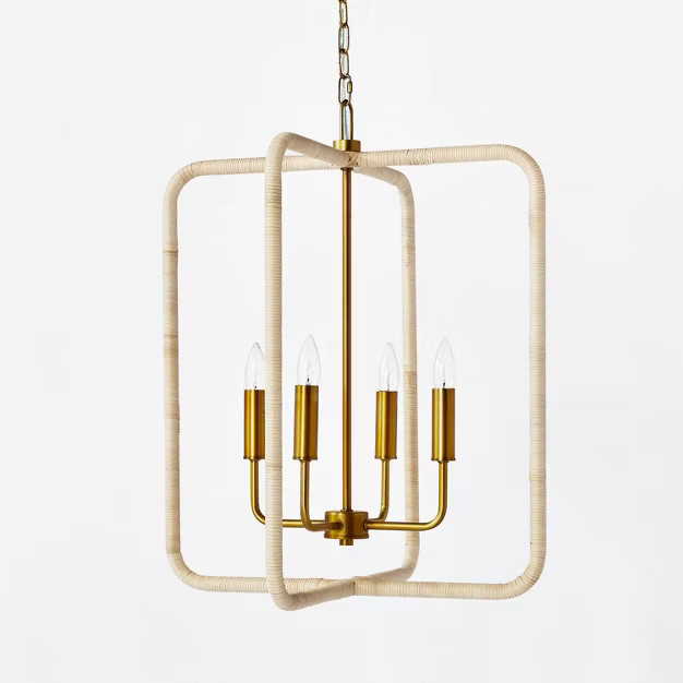 Rattan Lantern Ceiling Pendant Brass - Threshold™ designed with Studio McGee | Target