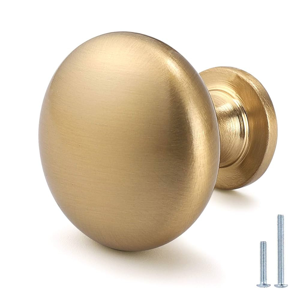 12 Pack Warm Gold Drawer Knob Solid Kitchen Cabinet Hardware,Champagne Bronze Cabinet Knob Antiqu... | Amazon (US)
