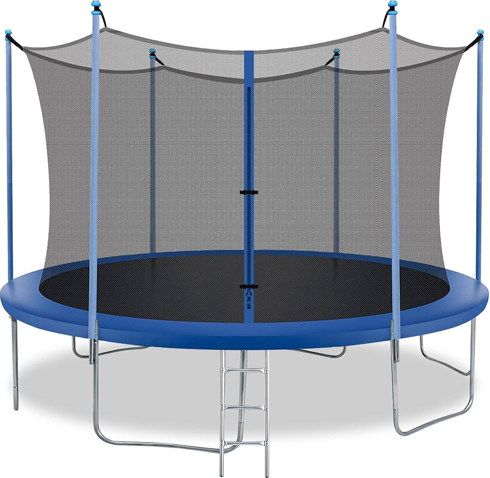 8FT 10FT 12FT 14FT Trampoline with Enclosure Net Outdoor Jump Rectangle Trampoline - ASTM Approve... | Amazon (US)