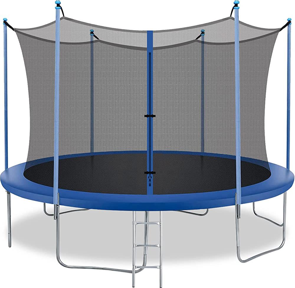 8FT 10FT 12FT 14FT Trampoline with Enclosure Net Outdoor Jump Rectangle Trampoline - ASTM Approve... | Amazon (US)