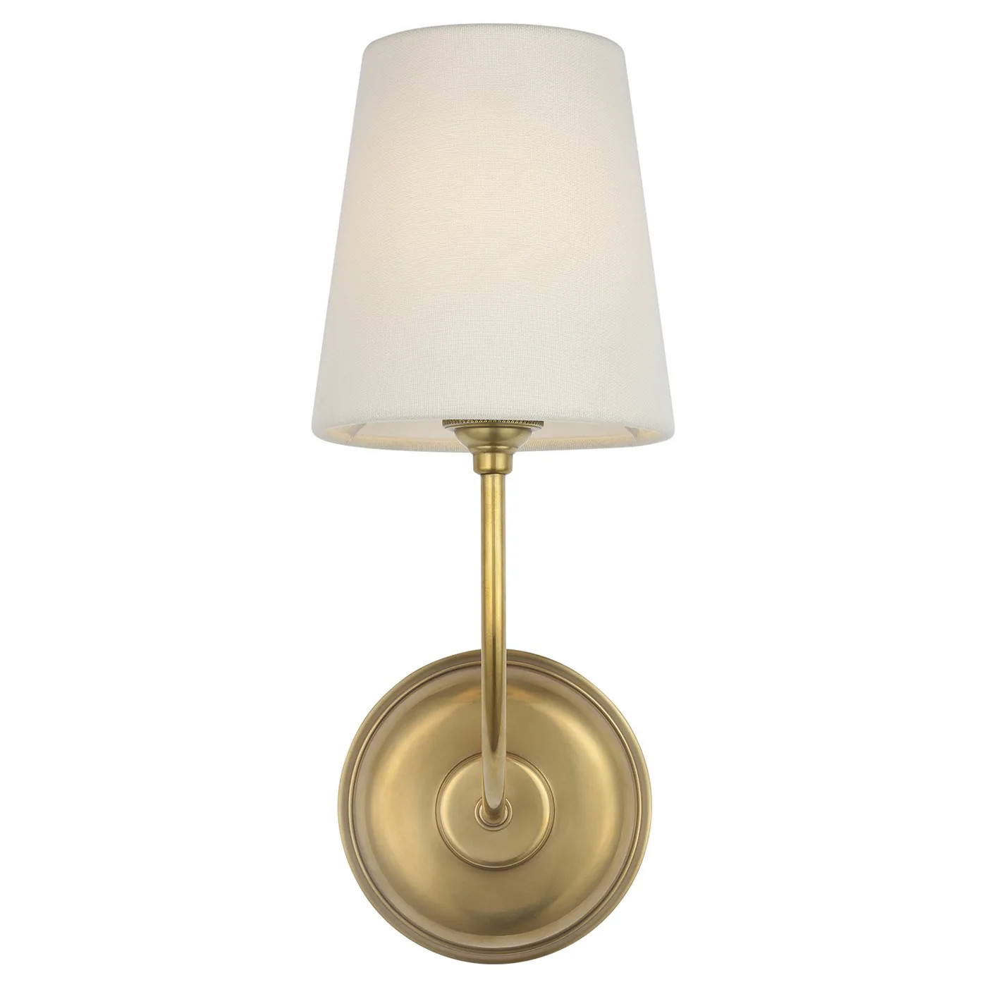 Visual Comfort Vendome Updated Traditional Antique Brass Cordless Single Armed Sconce | Kathy Kuo Home