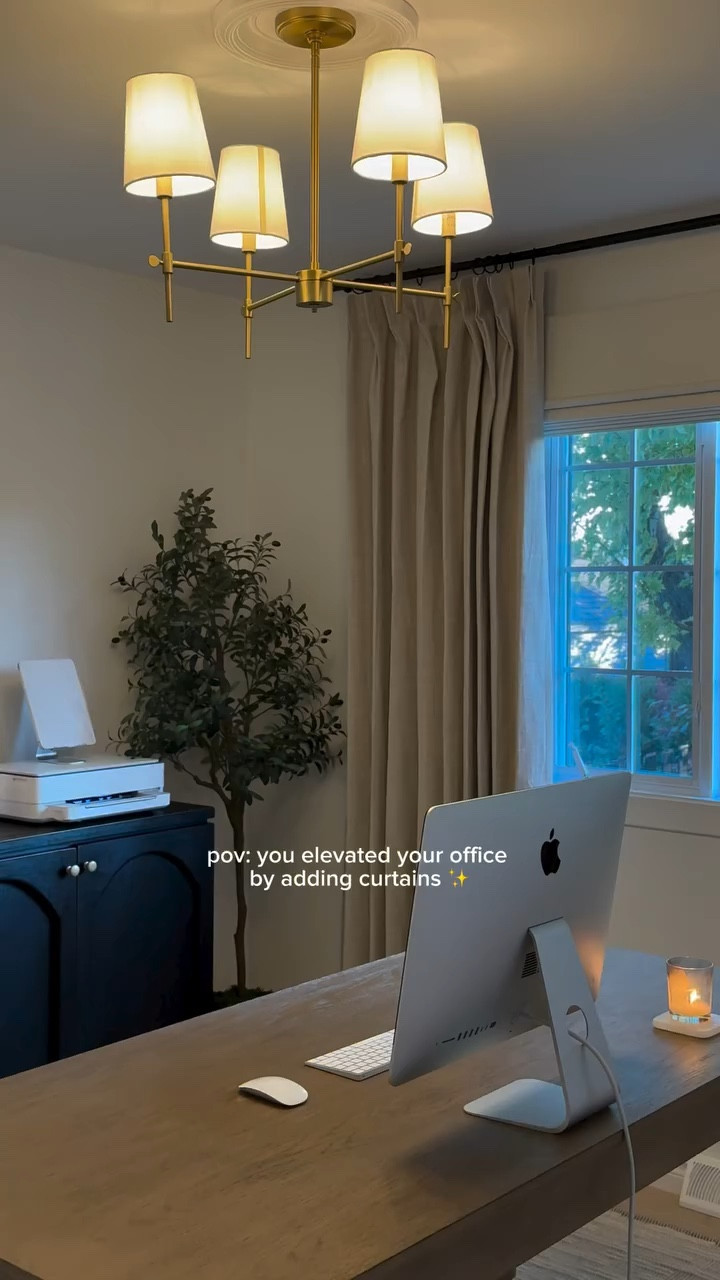 As I spend so much time designing for clients in my home office for @marinamichettiinteriors I thought it was time for an office upgrade 🤍✨ 

Thanks to @twopagescurtains my new curtains added so much warmth to this space and I couldn’t be happier! See below for the details on my curtains: 

Curtain name: Jawara Luxury Linen Cotton Pleated Curtain 
Colour: Oatmeal #J401-3 
Header style: double pinch pleat 
Liner type: Blackout 
*With memory shape* 

#twopageshome #twopagescurtains #interiordesigner #interiordesignermtl #homeoffice #cozyhomeoffice #neutralhomeoffice #modernfarmhousehomeoffice #modernfarmhouse #modernfarmhousestyle #homedecor #homedecorstyle