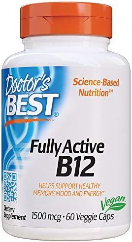 Doctor's Best Fully Active B12 1500 mcg, Non-GMO, Vegan, Gluten Free, Supports Healthy Memory, Mo... | Amazon (US)