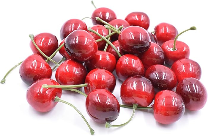 Aliotech 26pcs Artificial Lifelike Simulation Small Red Black Cherries Fake Fruit Model Home Hous... | Amazon (US)