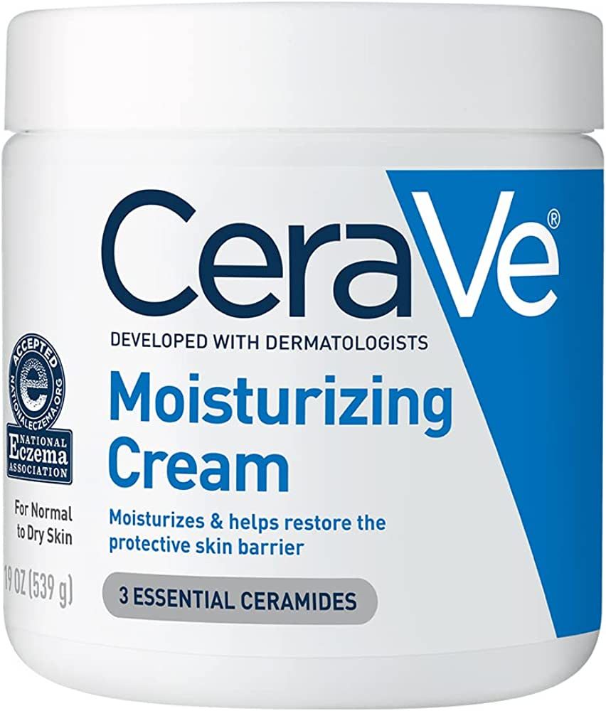 CeraVe Moisturizing Cream | Body and Face Moisturizer for Dry Skin | Body Cream with Hyaluronic A... | Amazon (US)