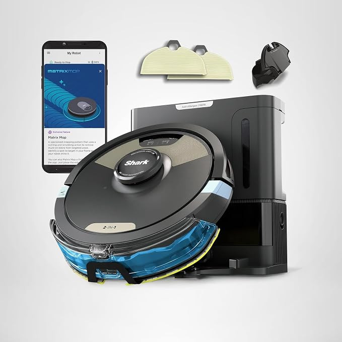 Shark Matrix Plus 2in1 Robot Vacuum & Mop with Sonic Mopping, Matrix Clean, Home Mapping, HEPA Ba... | Amazon (US)