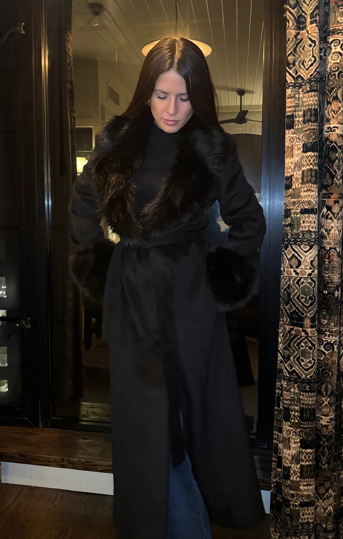 Checkroom Coat ~ Black with Faux Fur | Show Me Your Mumu