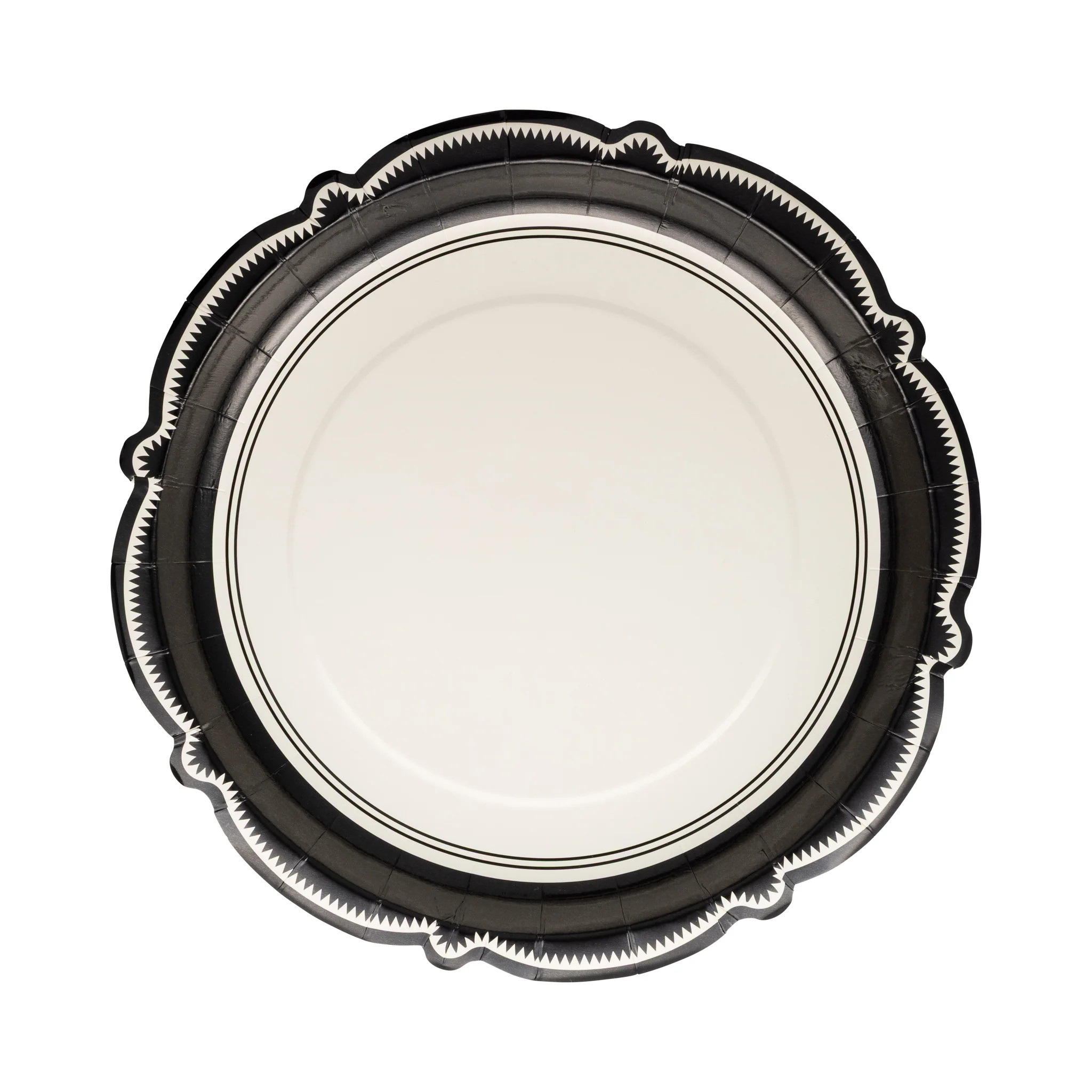 Black Bracket Edge Paper Plate | My Mind's Eye