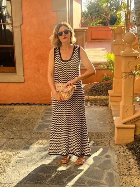 Knitted dress
Holiday outfit
Tan sandals

#LTKeurope