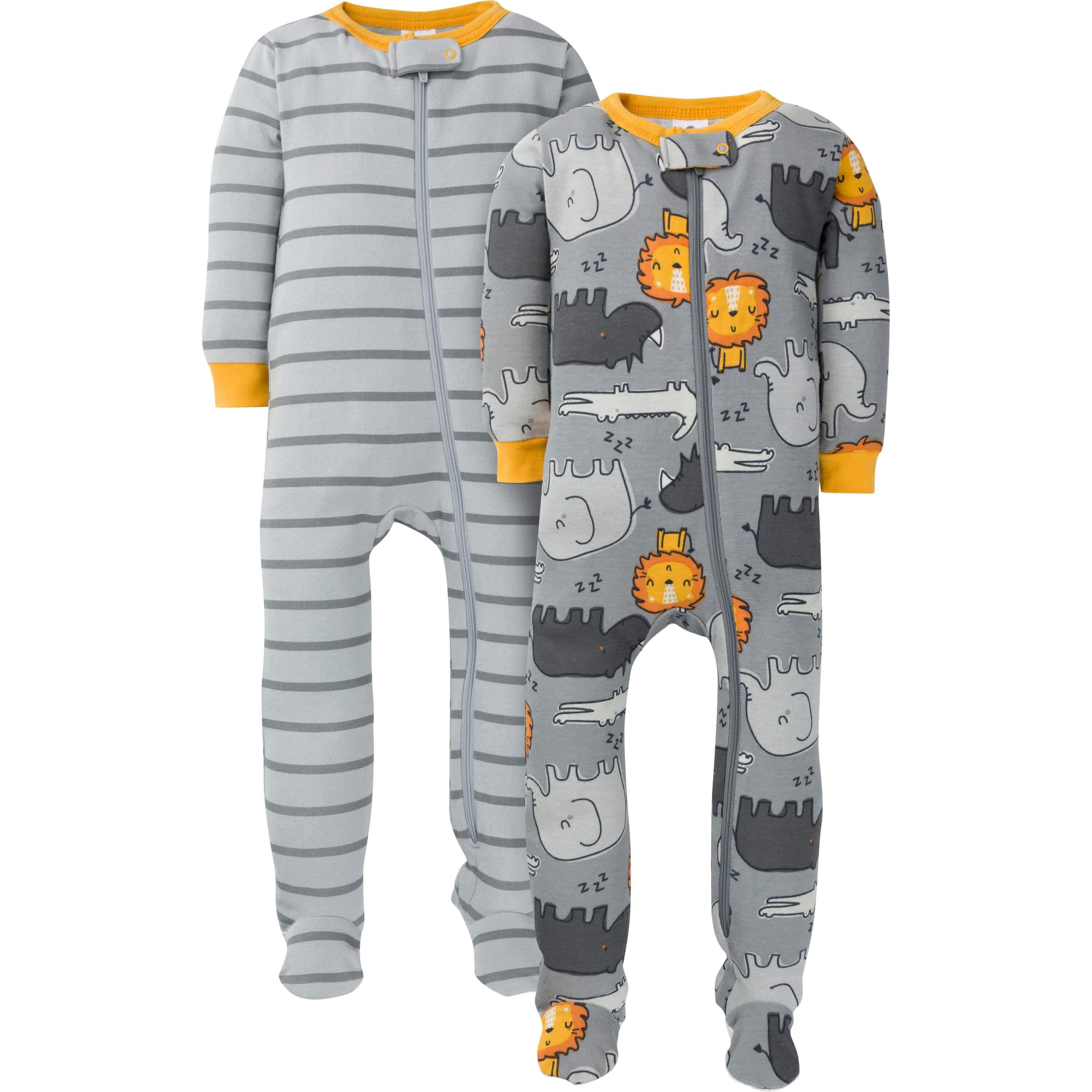 2-Pack Baby & Toddler Boys Lion Snug Fit Footed Cotton Pajamas | Gerber Childrenswear