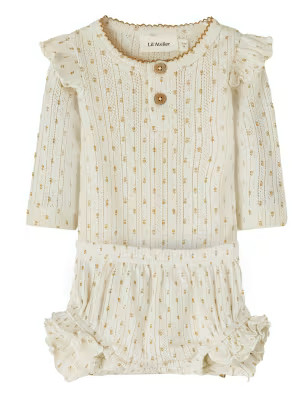 2pc Organic Cotton Floral Bodysuit Set (1 Mths - 18 Mths) | Lil' Atelier | M&S | Marks & Spencer (UK)