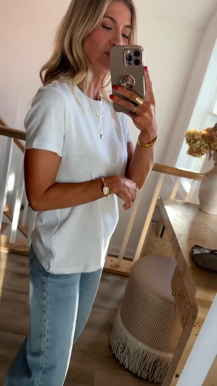 White tee + denim combo!

#LTKootd #LTKSeasonal