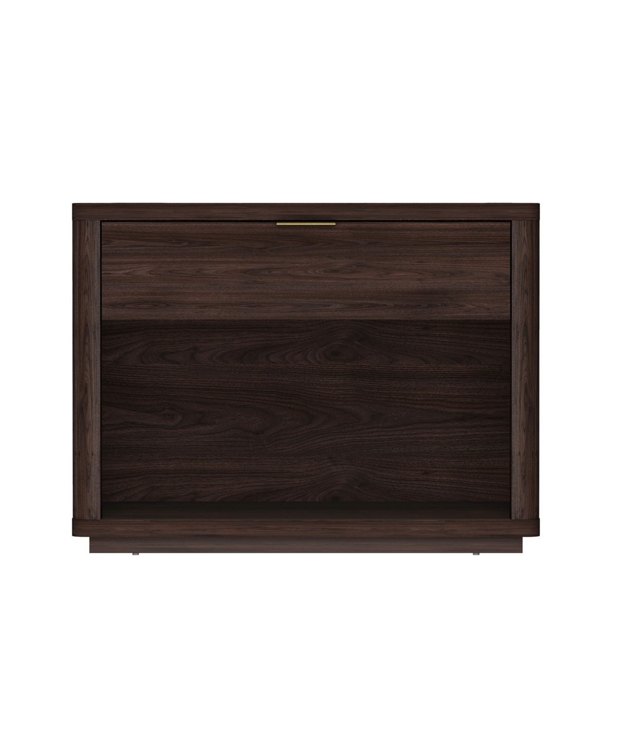 Manhattan Comfort Evelyn 32" 1-Drawer Nightstand - Brown | Macy's