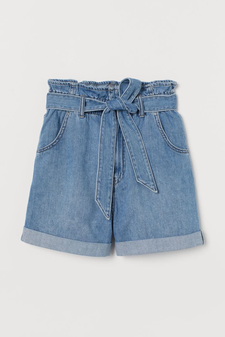 Denim Paper-bag Shorts | H&M (US)