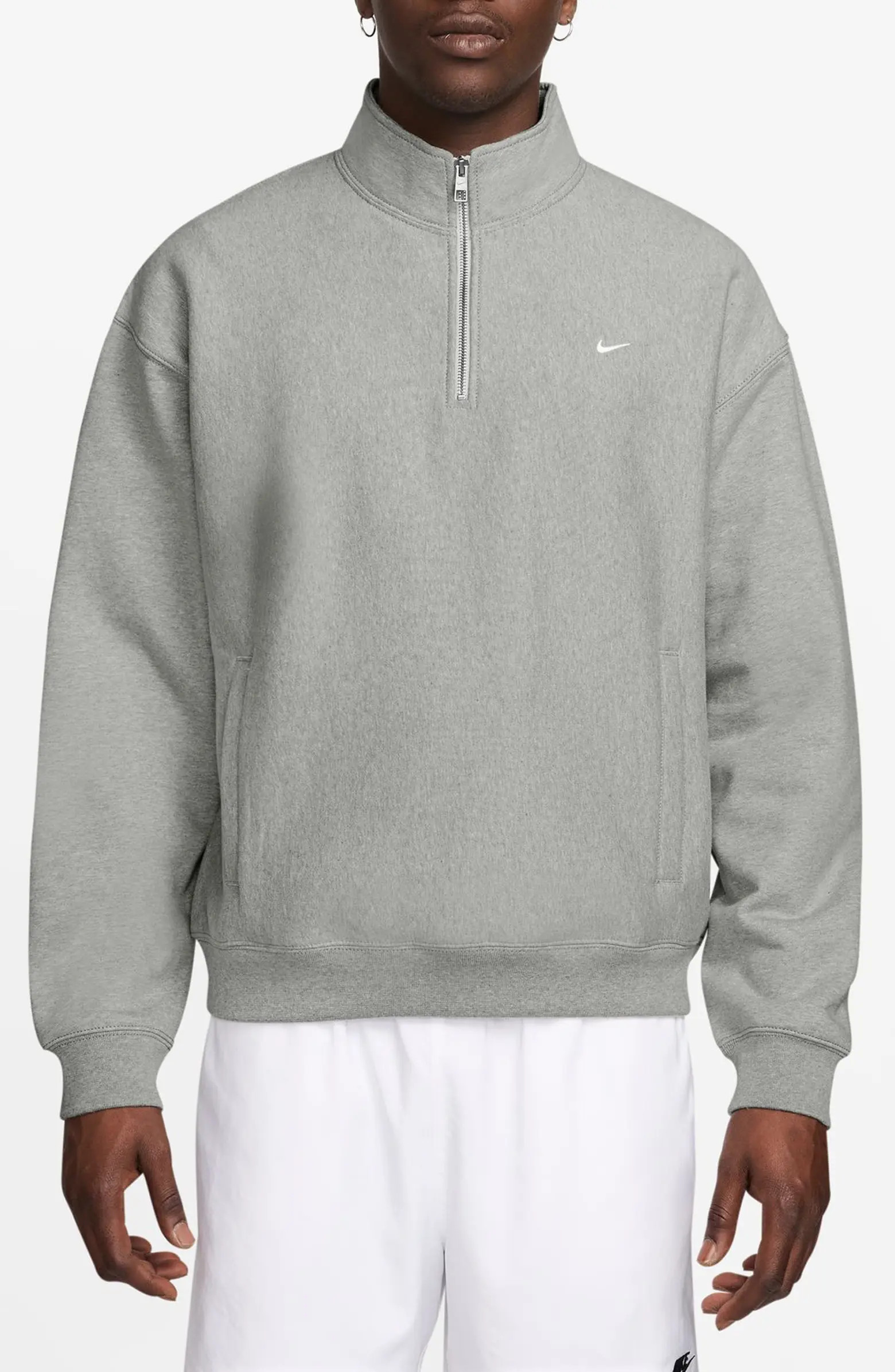 Nike Solo Swoosh Fleece Quarter Zip Pullover | Nordstrom | Nordstrom