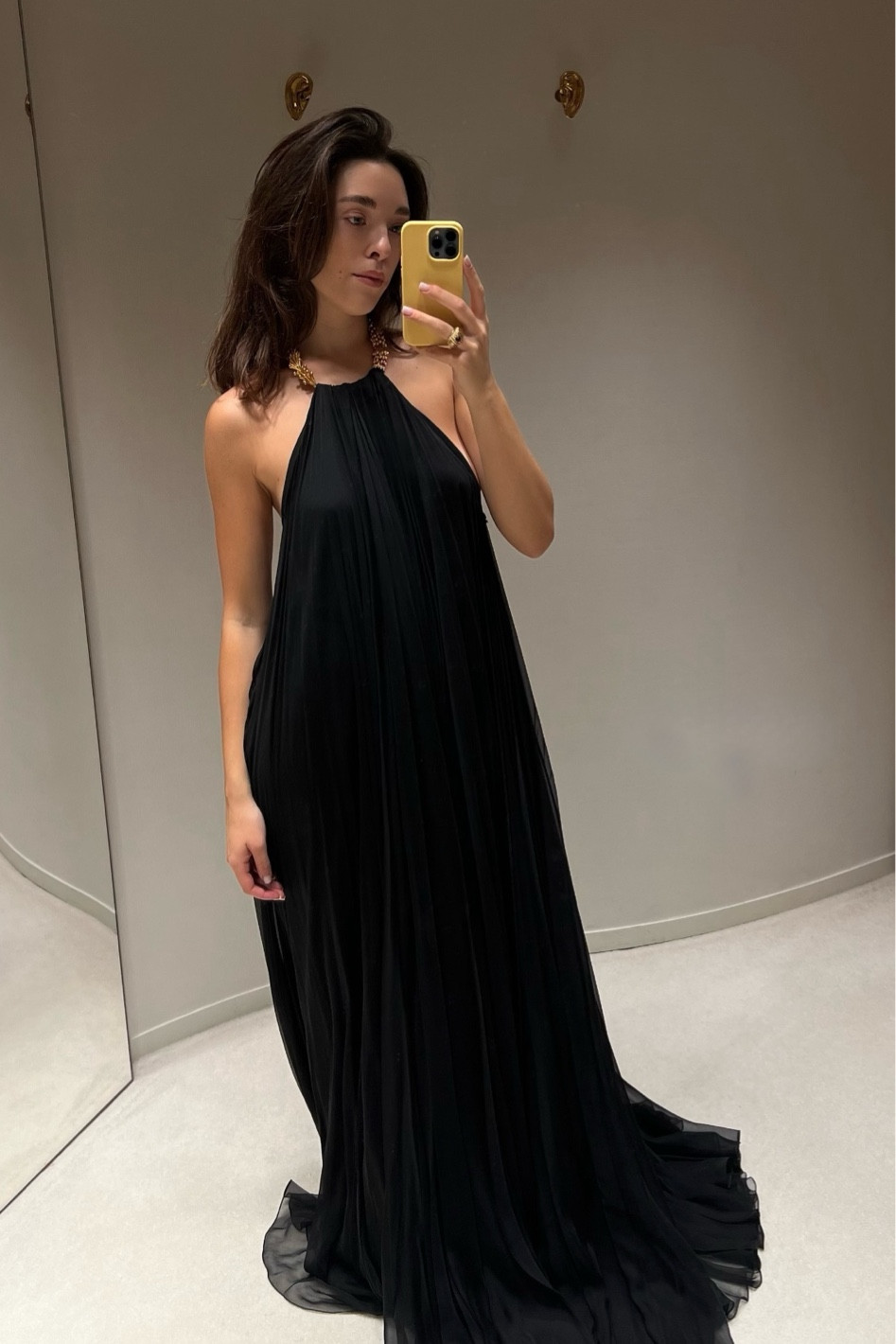 Gold chain halter neck dress, black pleated maxi dress, mango, maje, The outnet

#LTKeurope #LTKstyletip #LTKSeasonal