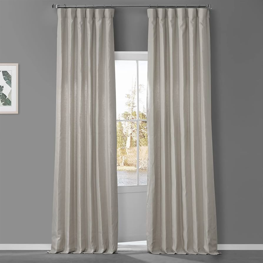 HPD Half Price Drapes French Linen Curtains For Room Decorations Light Filtering 50 X 120 (1 Pane... | Amazon (US)