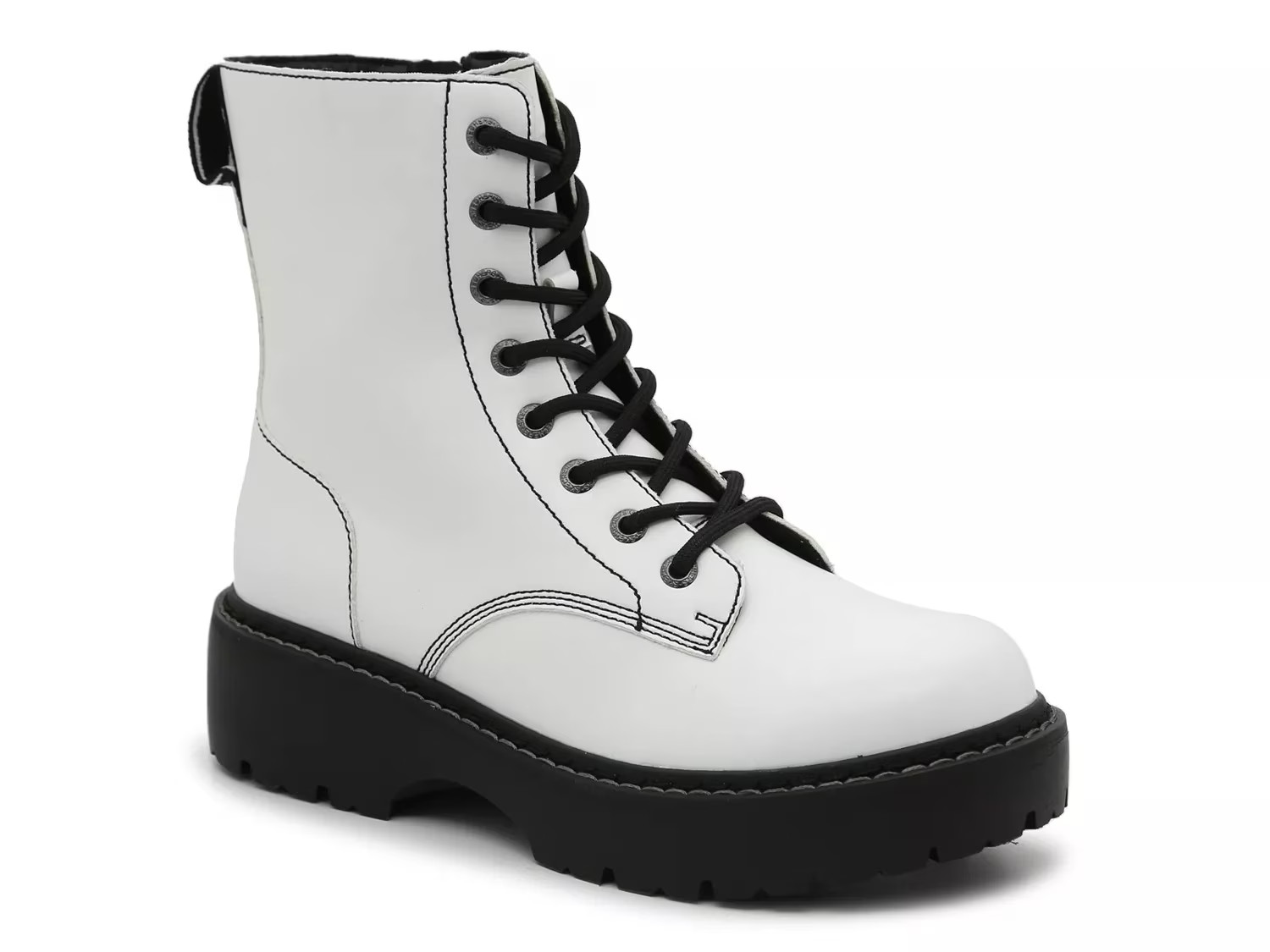 Skechers Urbs Forever Cool Combat Boot - Women's - White - Block Bootie Combat Platform | DSW