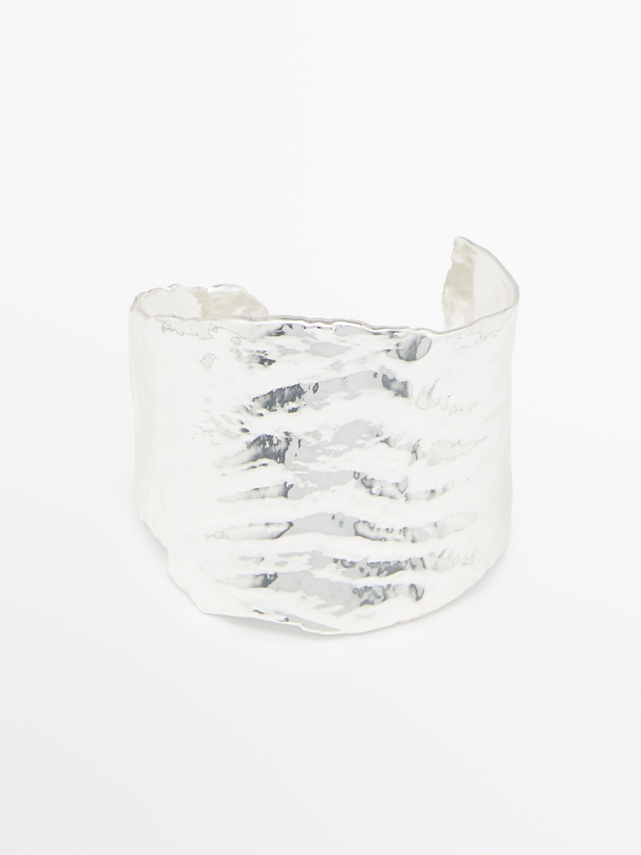 Wide textured bracelet Jewelry | Massimo Dutti | Massimo Dutti UK