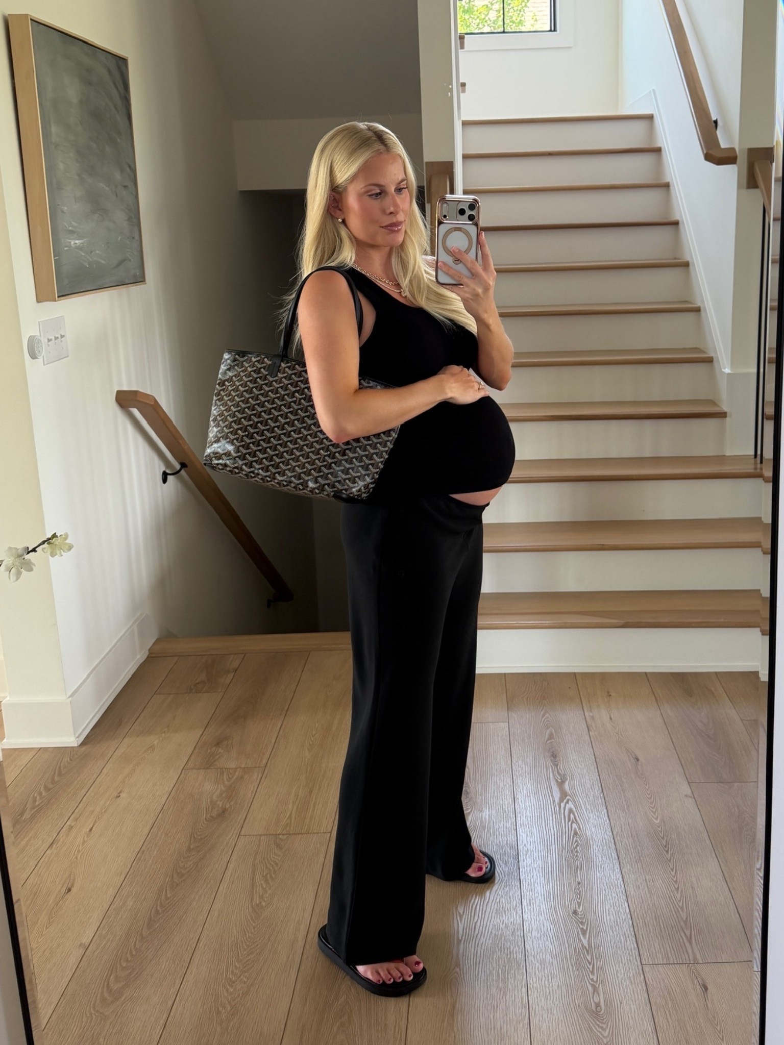 SIZE: med in top (sized up for pregnancy), 10 in pants (sized up 3 sizes for pregnancy), linking similar shoes! #kathleenpost

#LTKBump #LTKSeasonal #LTKootd