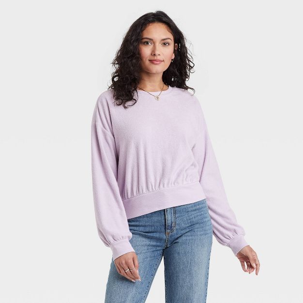 Women's Textured Fleece Sweatshirt - Universal Thread™ | Target