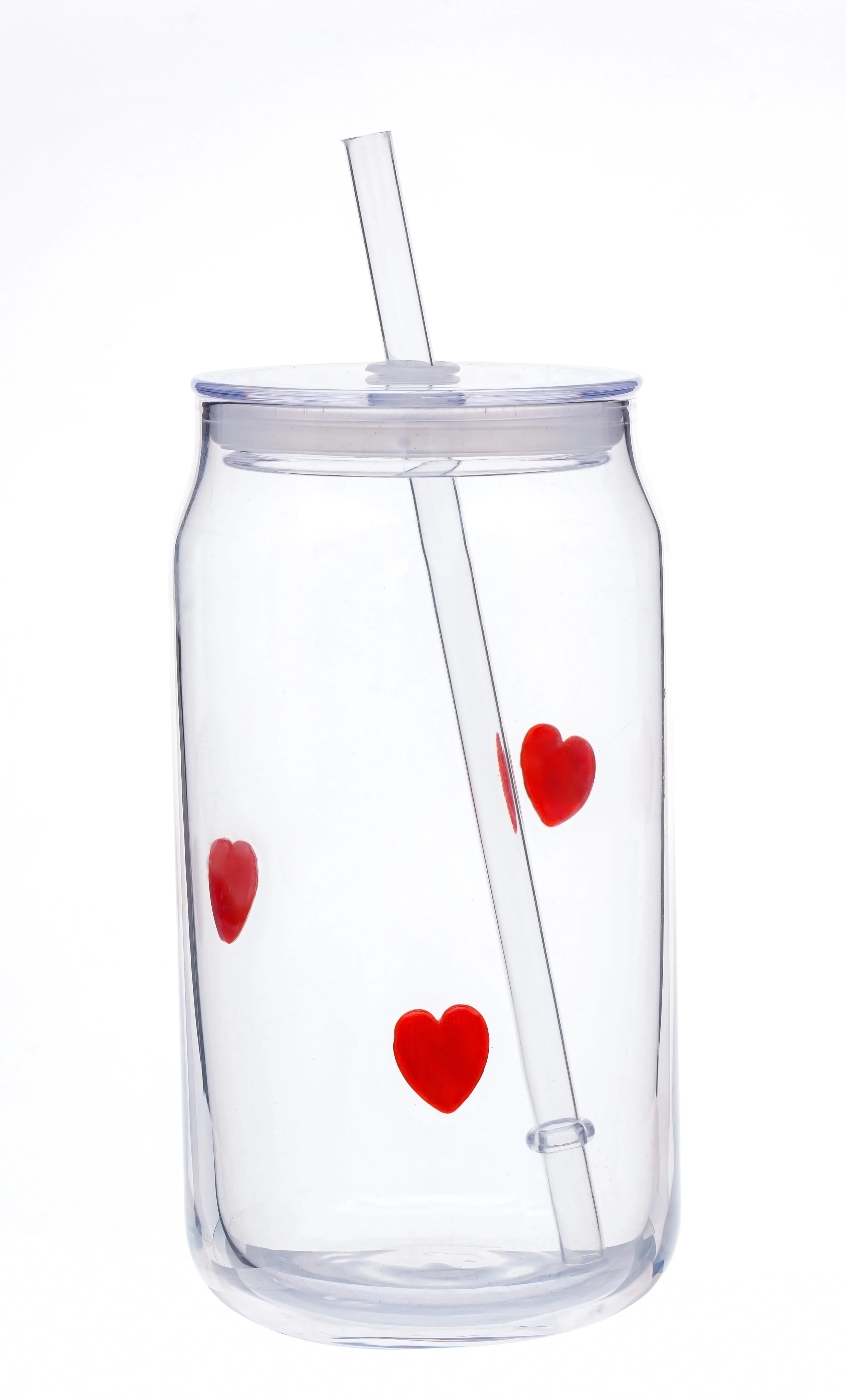 Mainstays Heart Charm Can Glass Sipper | Walmart (US)