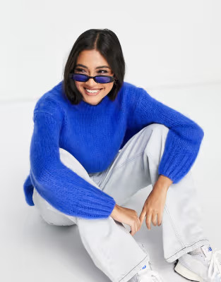 ASOS DESIGN chunky oversized jumper in cobalt | ASOS | ASOS (Global)